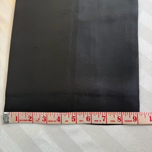 Kasper ASL 100% Silk Lined Black Trousers Vintage High Waist Side Zip Sz 8 - Picture 9 of 11